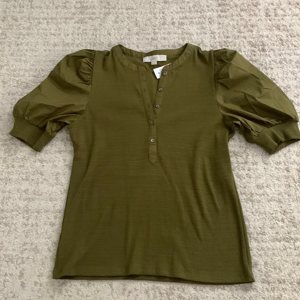 Loft Olive Green Top